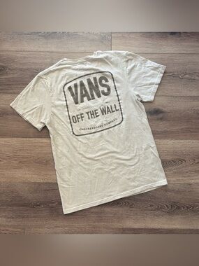 Vans Men's Short Sleeve Tee Tan Small